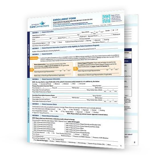 SpringWorks CareConnections® enrollment form PDF