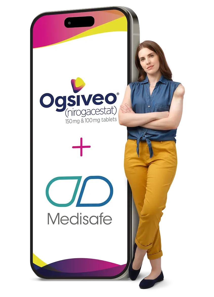 Graphic of the OGSIVEO® (nirogacestat) Digital Companion